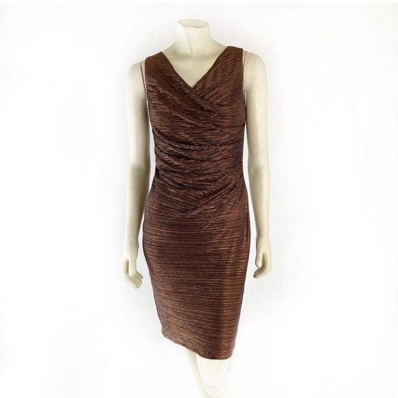 Calvin Klein Dresses & Skirts - Calvin Klein Metallic Bronze Sleeveless dress size 4